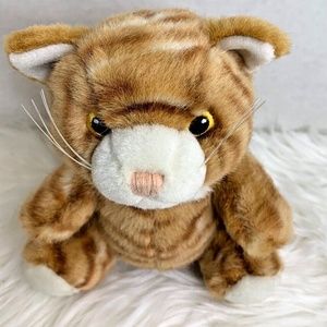 Logo Bear Plush Stuffed Animal toy Tabby Cat Kitten Kitty 7.5 in lgth